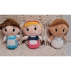 Hallmark, 4" Itty Bittys.Belle (Beauty and the beast), Gretel and a bride. Plush